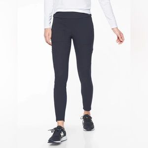Athleta Size 4 Headlands Hybrid Cargo Tight Fitted Pants Black Women's